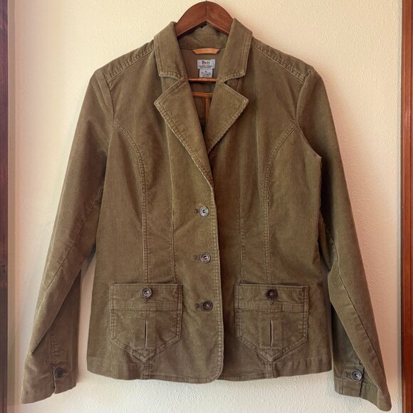 G.H. Bass & Co. Bass Jeans Corduroy Blazer Jacket Tan Brown Cotton Blend Size M - Picture 2 of 8